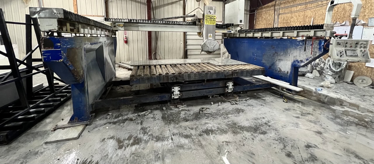 7.5' x 12' Maya 625A 4 Axis CNC Granite Bridge Saw, 2014