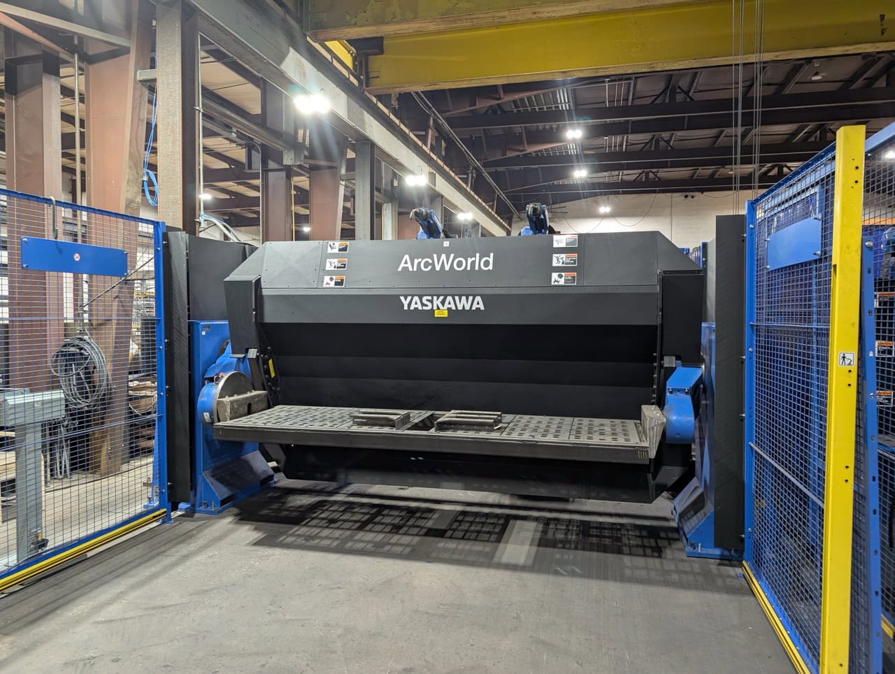 Yaskawa Motoman ArcWorld System 6200-750 Robotic Welding Cell, 2022 - 2 AR1440 Robots, Miller Power Source, Wire Feeder