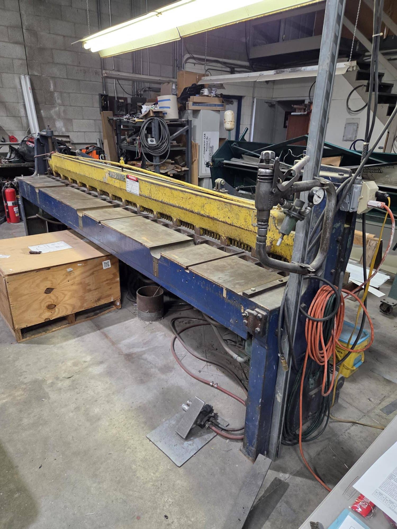 12' x 18 Gauge Wysong A-144 Pneumatic Shear - Backgauge