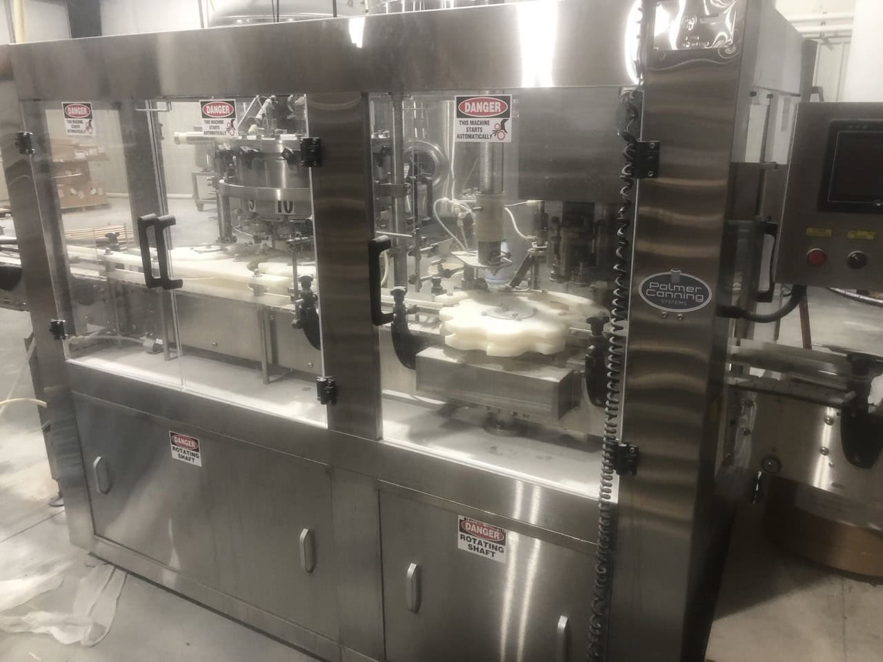 Complete Beverage Canning line with Ska Fab Depalletizer, Palmer Canner 12-1, 2015 - Equipped with Axon Sleever and Shrink Tunnel, Eastey Sleeve Wrapper and Shrink Tunnel, Dakota Water RO System, 3,000 Gallon Poly Tank, Pro-Refrigeration Glycol Chilling Unit, 30 BBL Tank, 40 BBL Tank, 60 BBL Tank - Image 3