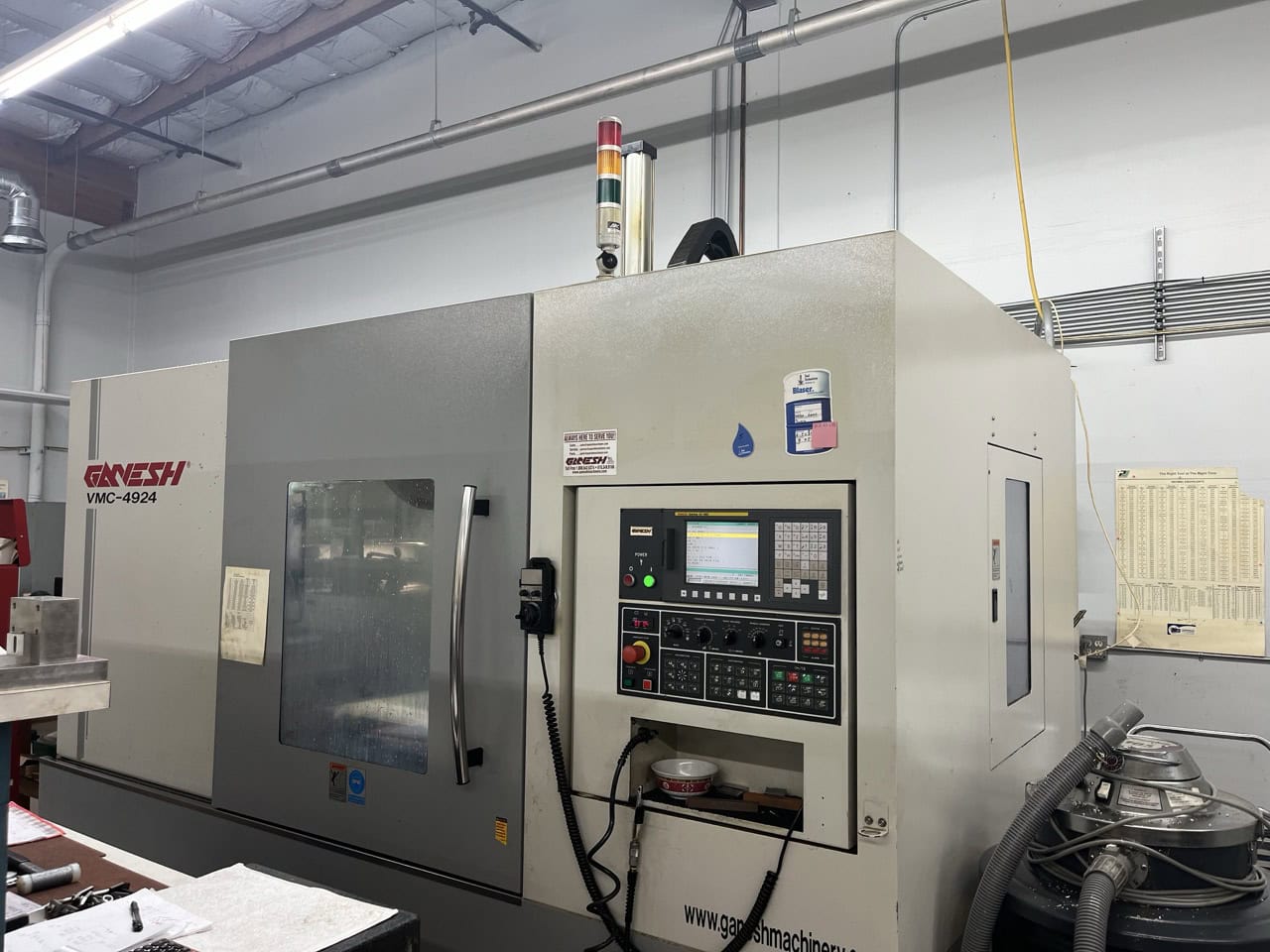 Ganesh VMC-4924 Vertical Machining Center, 2011 - 10K Spindle, 4th Axis Ready, Fanuc Oi Control