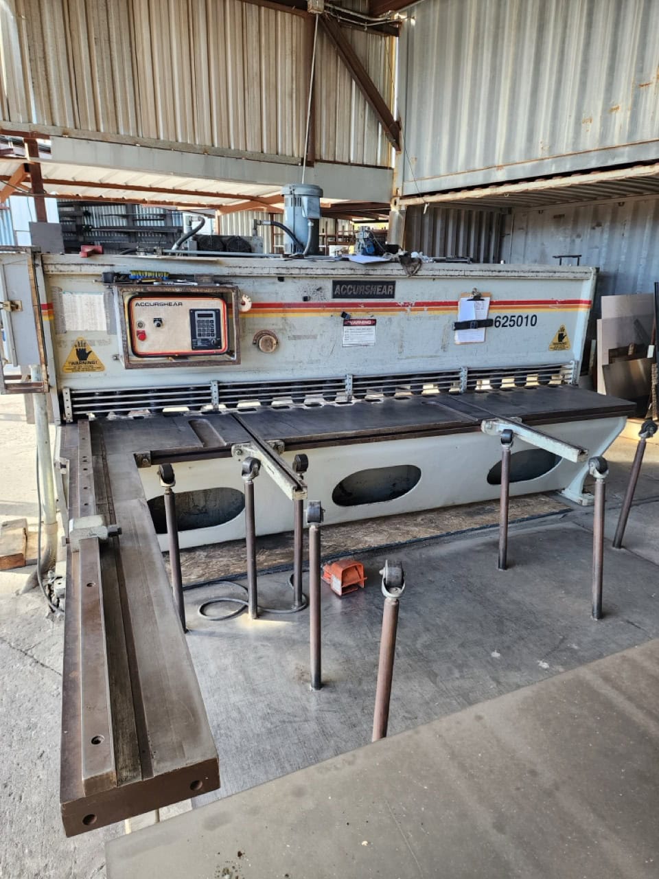 1/4" X 10' Accurshear 625010 Shear, 1996 - Backgauge