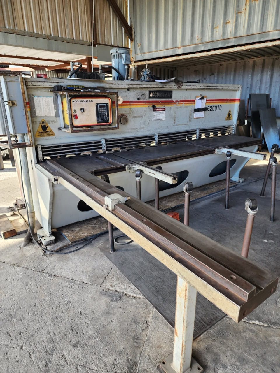 1/4" X 10' Accurshear 625010 Shear, 1996 - Backgauge - Image 3