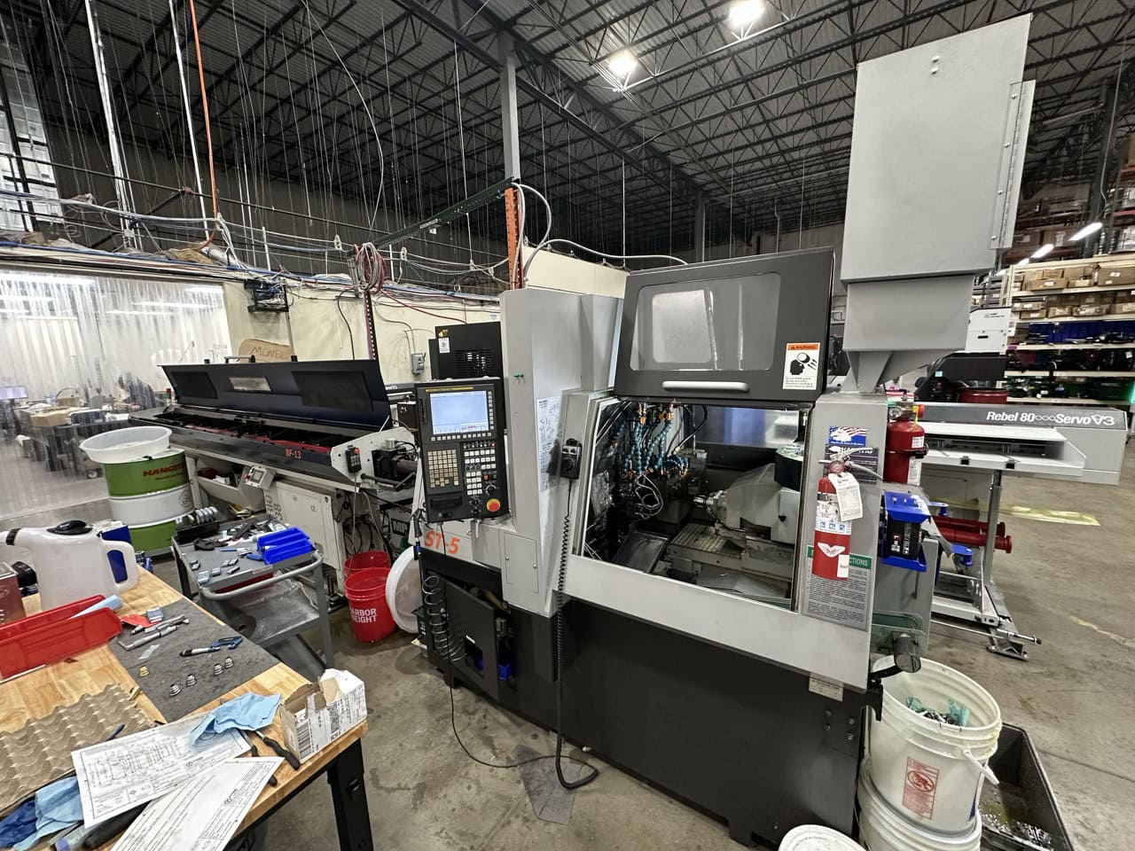 Tsugami SS32 32mm CNC Swiss Lathe, 2010- Fire Supression, Mist Collector, Bar Feeder - Image 2