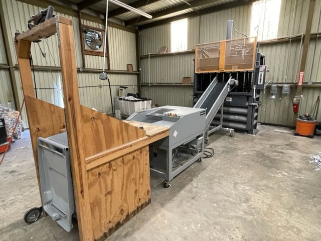 Alleghany Paper Shredder 16-150C, 2014 - w/Marathon 7230HD Vertical Baler