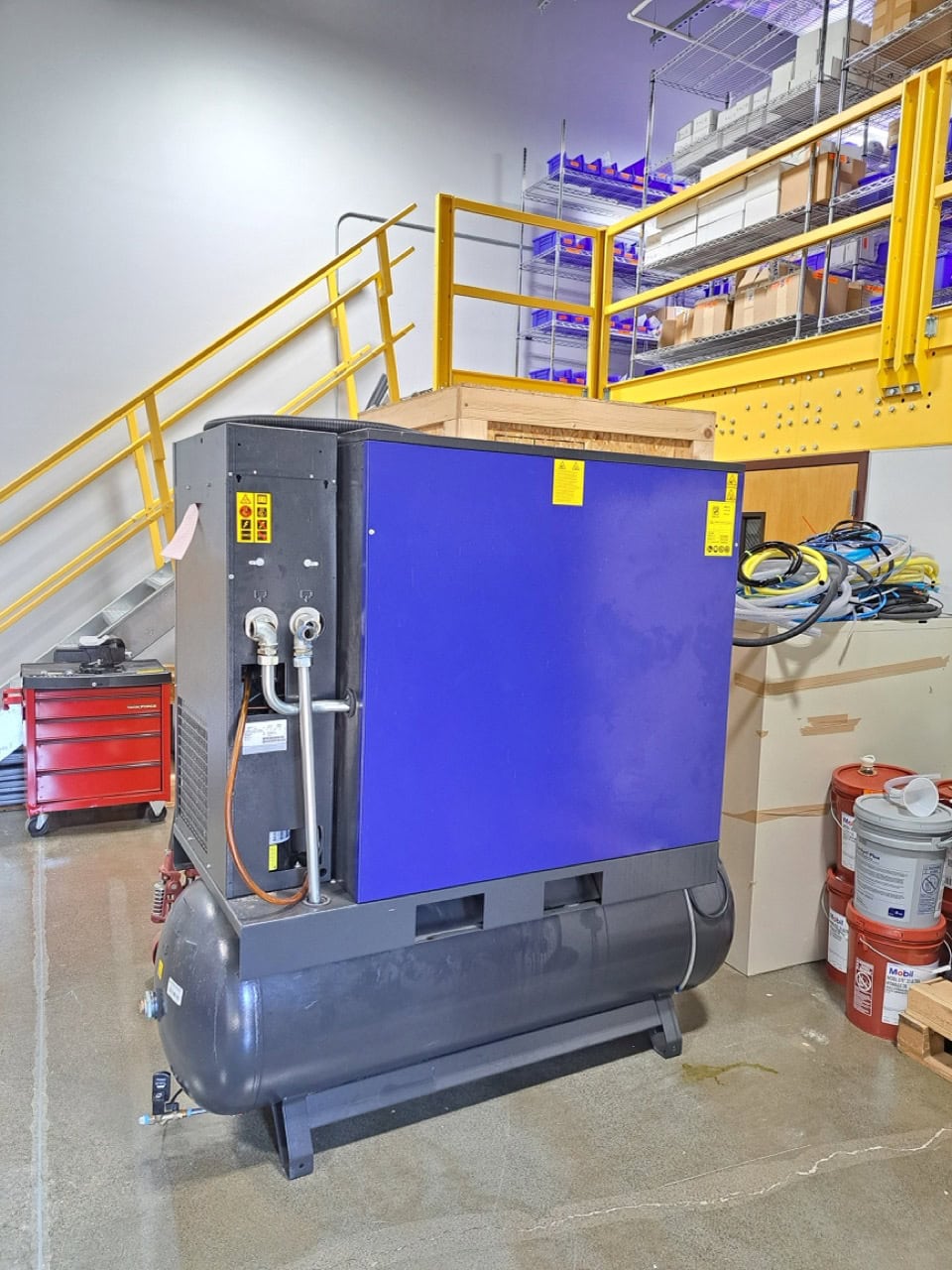 Quincy QGS 7.5 HP Rotary Screw Air Compressor with Integrated Dryer, 2022 - Low Hours, Lightly Used
