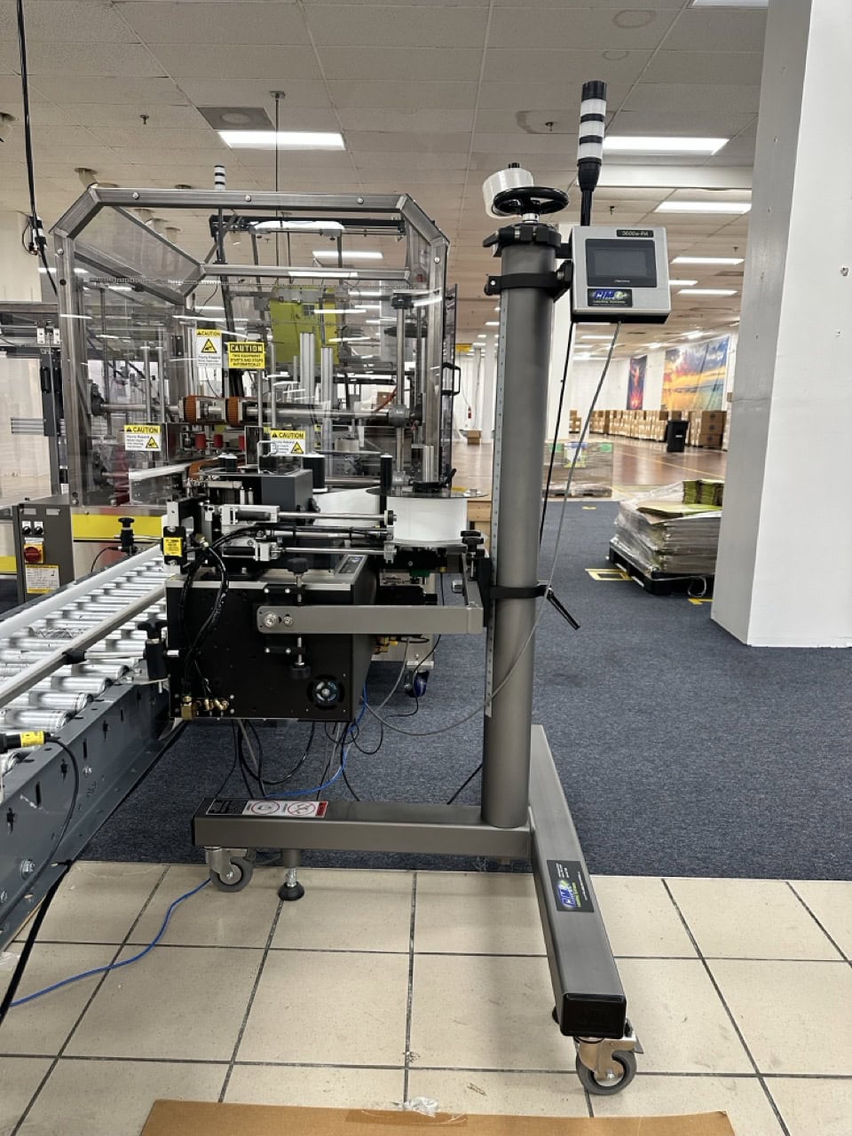 Complete Packaging Line for trays / flat Product including Custom Conveyor System, (2) Texwrap L-Bar Sealers and Heat Tunnels, Econocorp Automatic Cartoner and Case Packer and CTM Case labeler, 2023 - Image 15