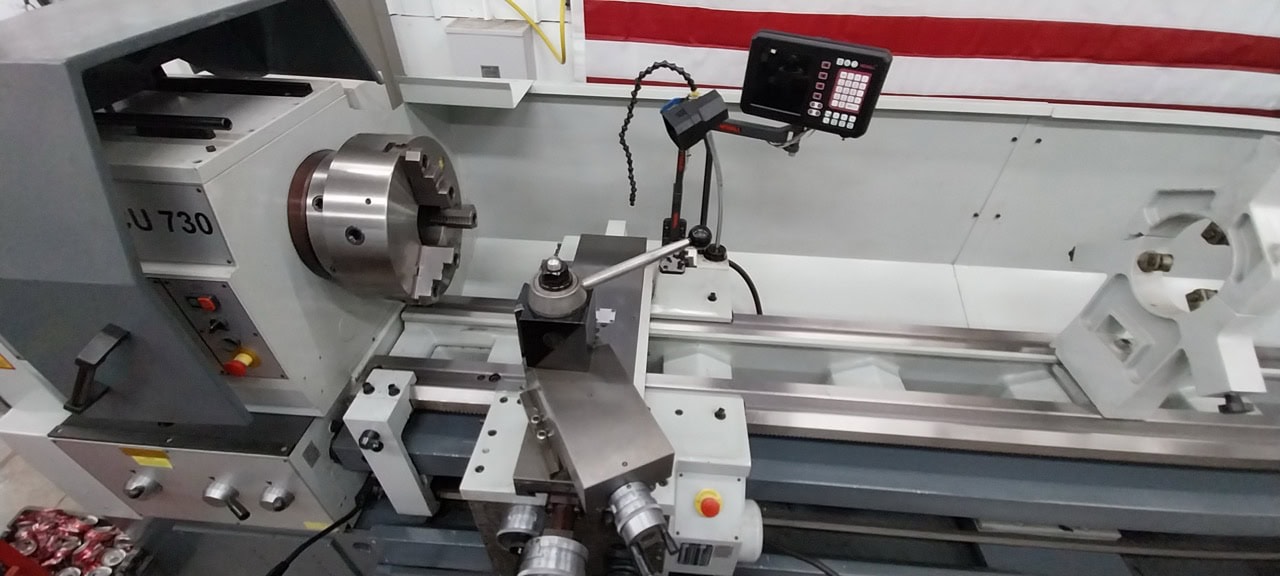 28" x 160" Lion CU730 Gap Bed Engine Lathe, 2023 - 4" Bore, Tailstock, Steady Rests - Image 3