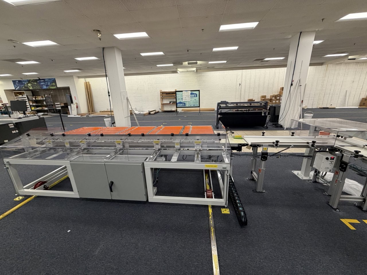 Complete Packaging Line for trays / flat Product including Custom Conveyor System, (2) Texwrap L-Bar Sealers and Heat Tunnels, Econocorp Automatic Cartoner and Case Packer and CTM Case labeler, 2023 - Image 3