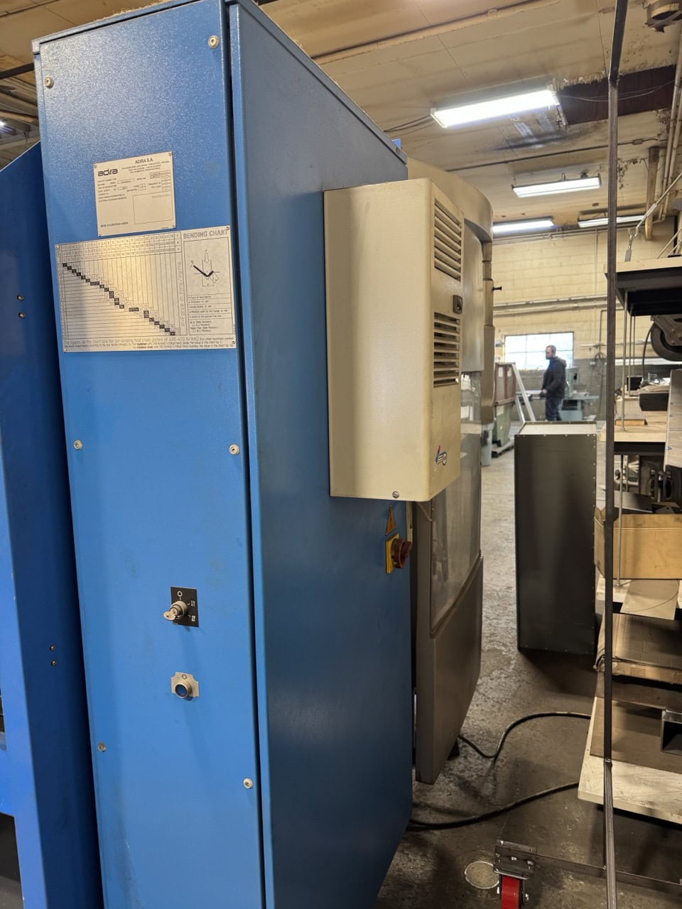 28 Ton x 4' Adira Prima Power P-0212 Hydraulic Press Brake, 2012 - Backgauge - Image 5