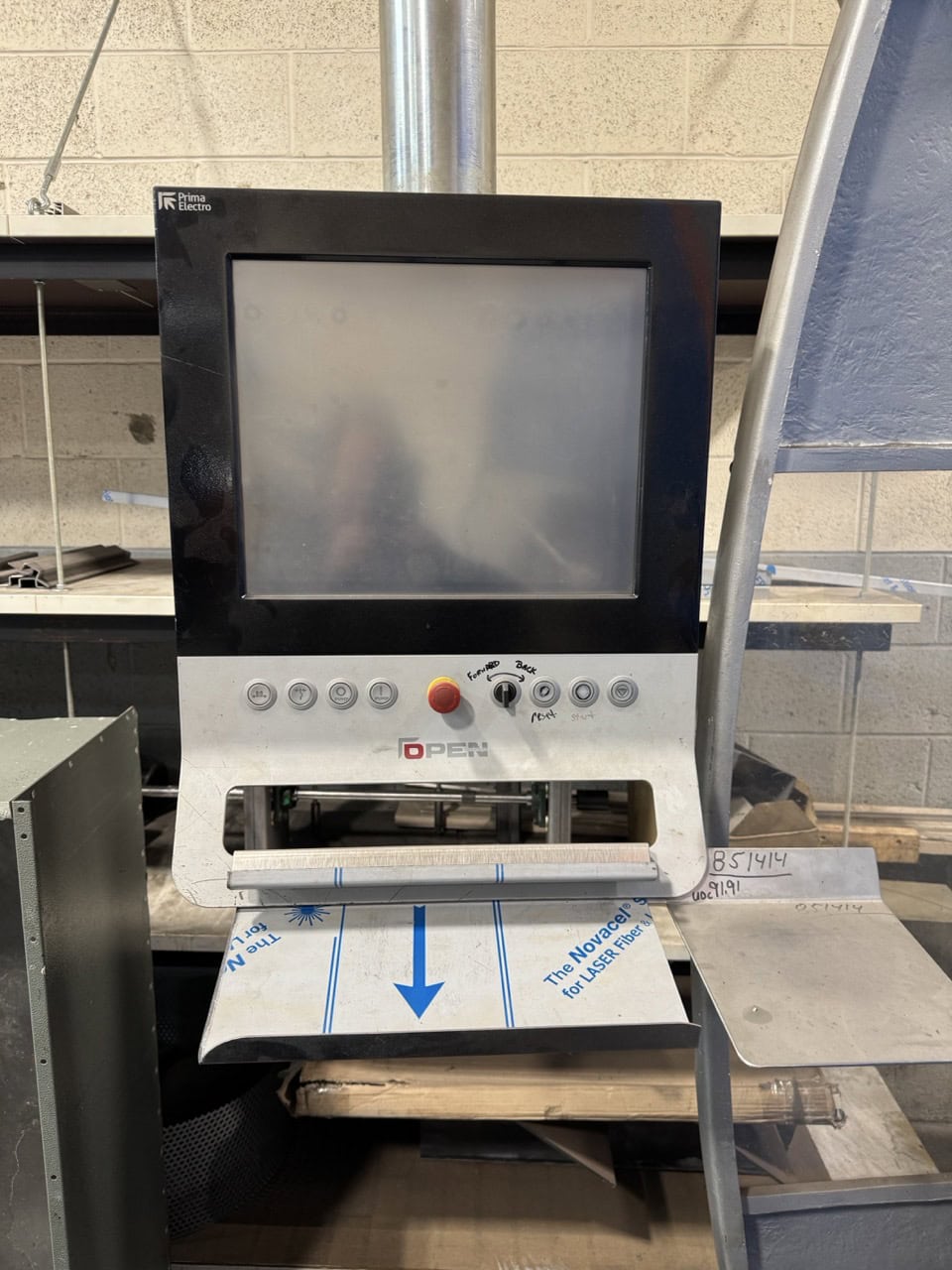 28 Ton x 4' Adira Prima Power P-0212 Hydraulic Press Brake, 2012 - Backgauge - Image 6