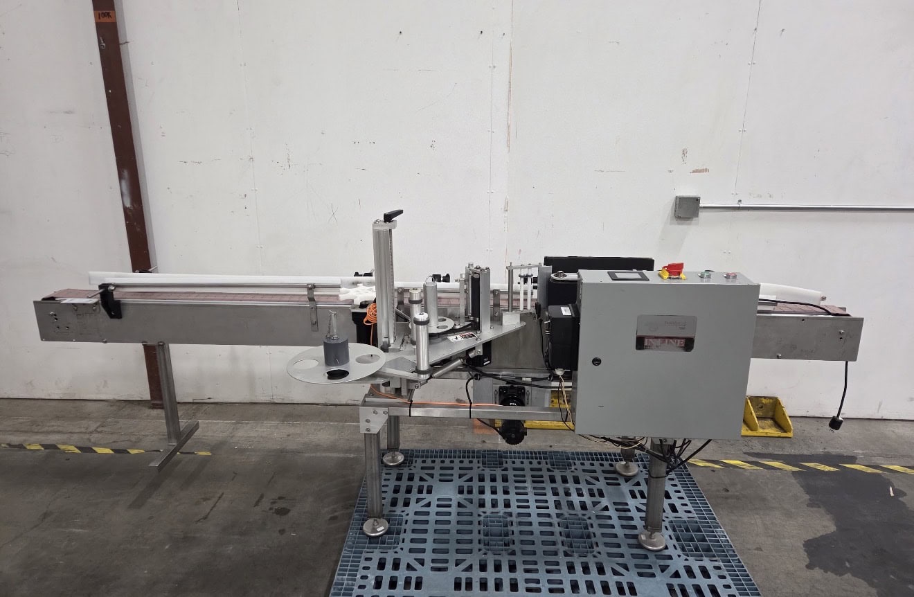 Meheen R Series Filling Line with In-Line Packaging RSC Rinser, 700VS Labeler, Zalkin Capper, Accumulation Table and Conveyor System - Complete Bottling Line, Lightly Used - Image 7