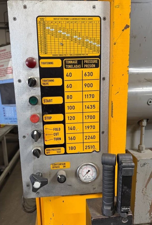 160 Ton x 12' Gingras SPB-12-160 Shear/Press Brake Combo, 2008 - Backgauge - Image 3