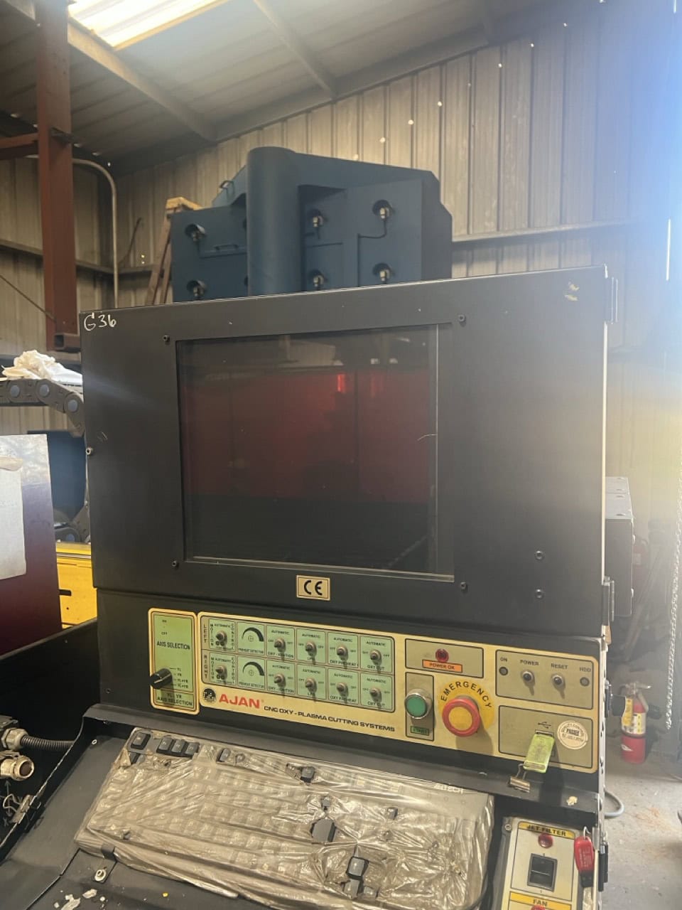 8' x 20' Ajan Plasma-Oxy Cutting Table, 2016 - Ajan PP 260A Power Source, 5 Axis - Image 4