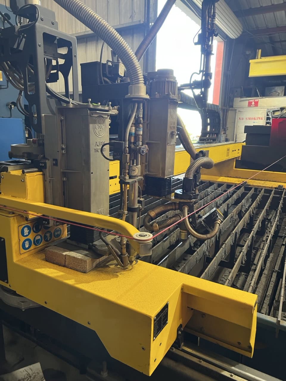 8' x 20' Ajan Plasma-Oxy Cutting Table, 2016 - Ajan PP 260A Power Source, 5 Axis - Image 10
