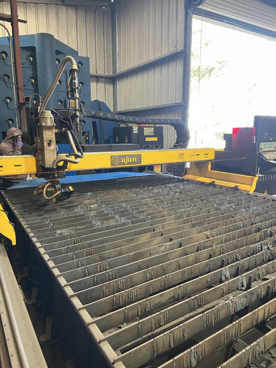 8' x 20' Ajan Plasma-Oxy Cutting Table, 2016 - Ajan PP 260A Power Source, 5 Axis - Image 11