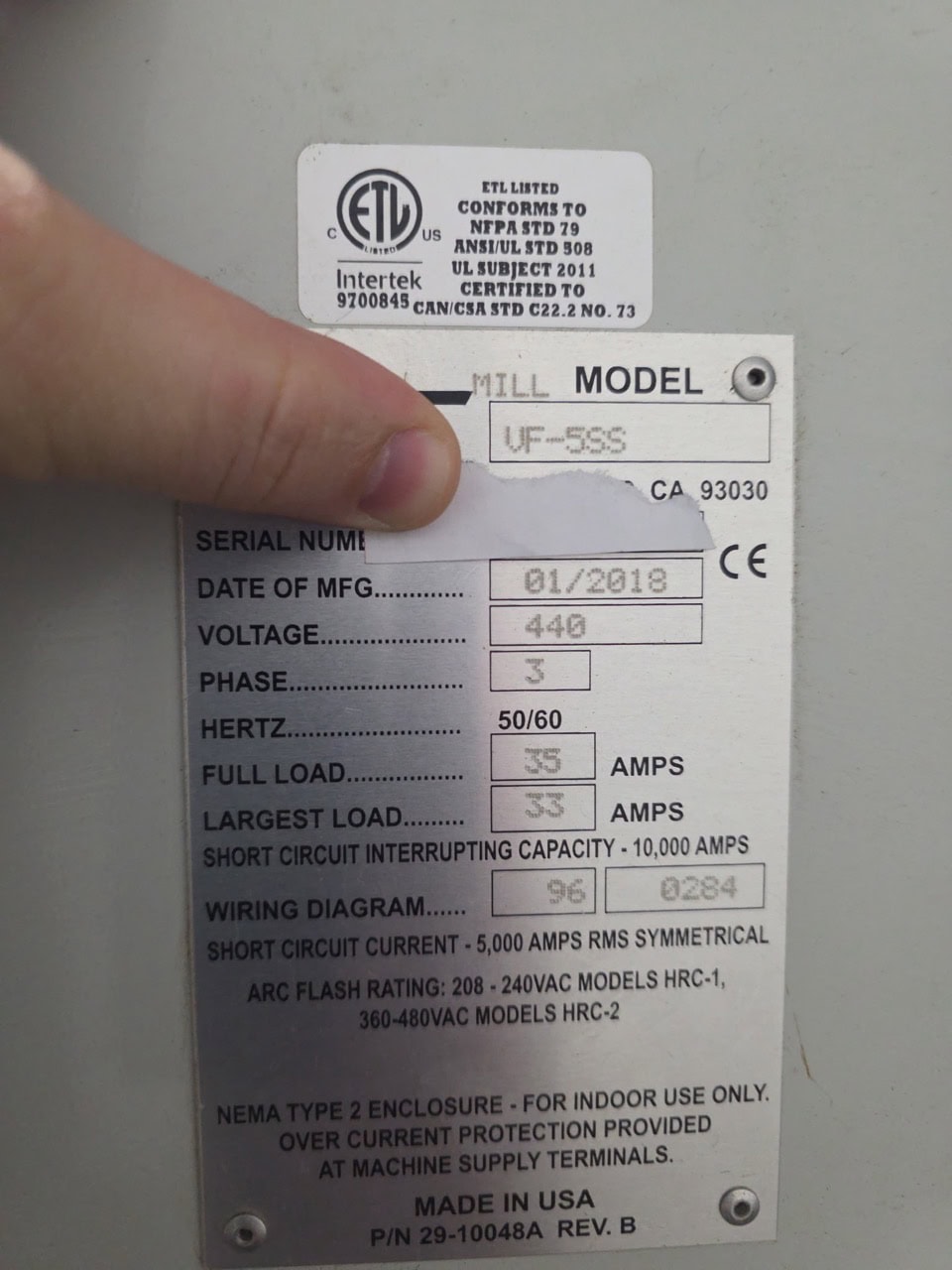 Haas VF-5SS VMC, 2018 - Probe, TSC, 12K RPM Spindle - Image 7