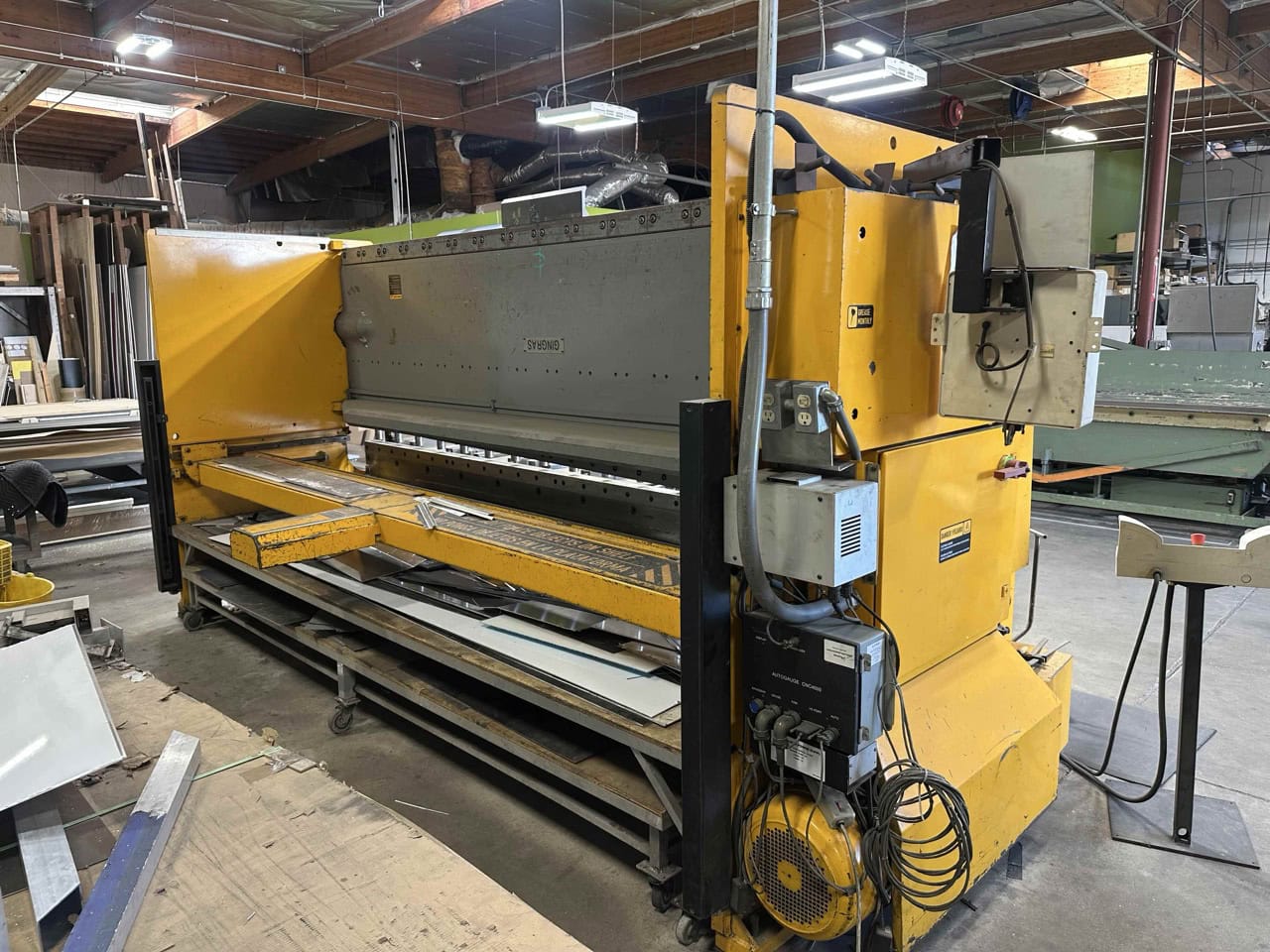 160 Ton x 12' Gingras SPB-12-160 Shear/Press Brake Combo, 2008 - Backgauge - Image 5