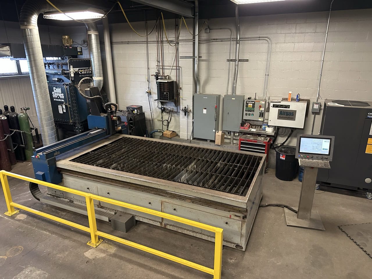 5' x 10' AKS Accu-Kut CNC Hypertherm XPR 300 Plasma Table, 2010 - Rebuilt in 2018, Dust Collector