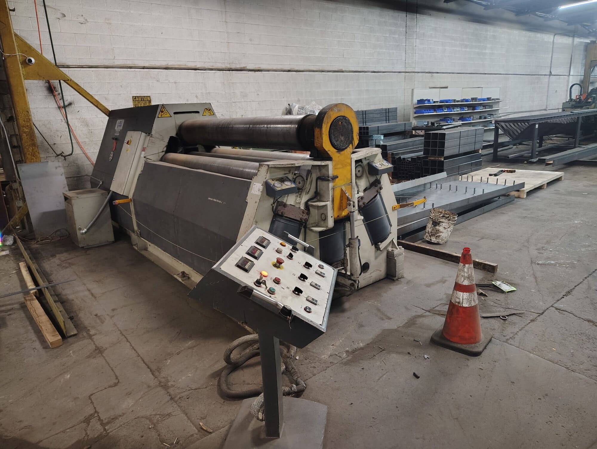 3/4″ x 8′ Virli Cole-Tuve 4RS-8-320 Hydraulic 4 Roll Plate, 2010 – Hydraulic Drop End