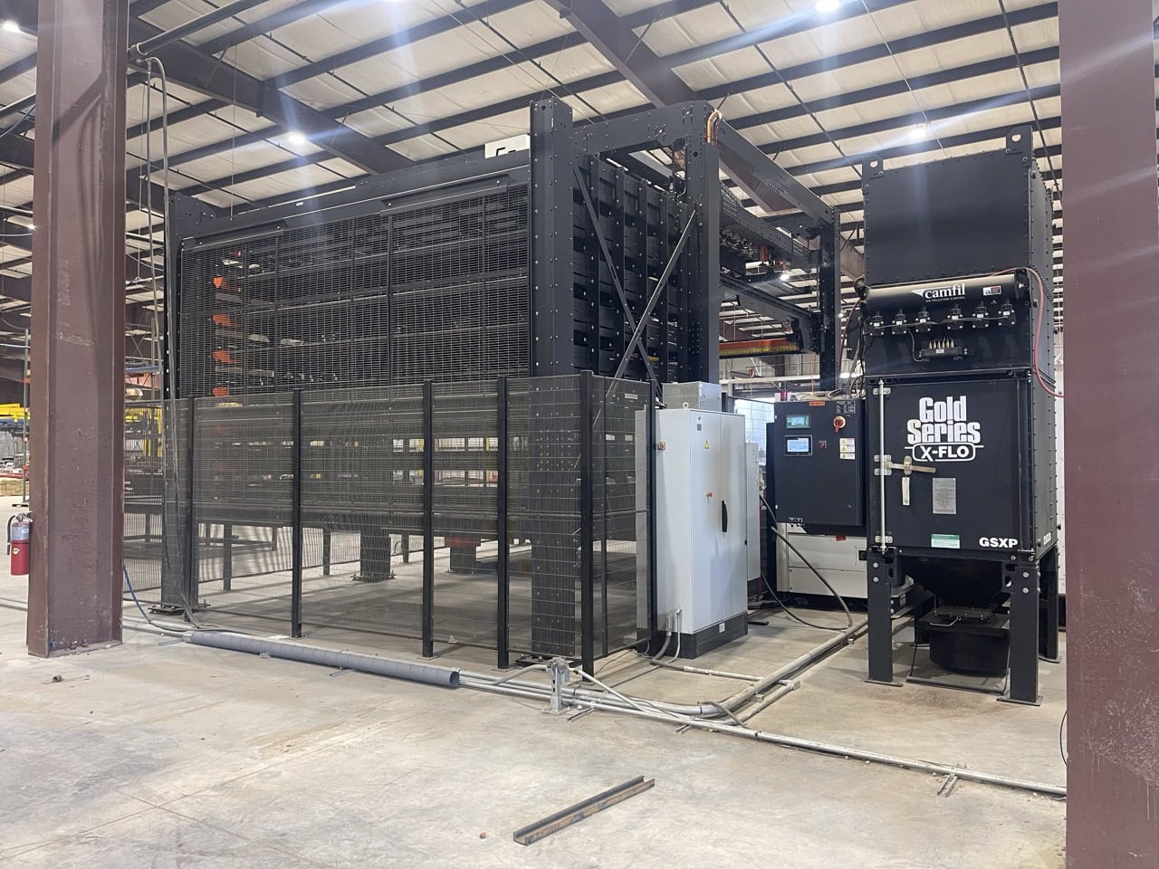 7000 Watt Mazak Optiplex 4220 NEO Fiber Laser, 2024 - Lucas 4220 Ez Compact 8-Shelf Stocker and Scheduler Automation System, Liberty High Performance Air System, Gold Series X-Flo Industrial Dust Collector - Image 10