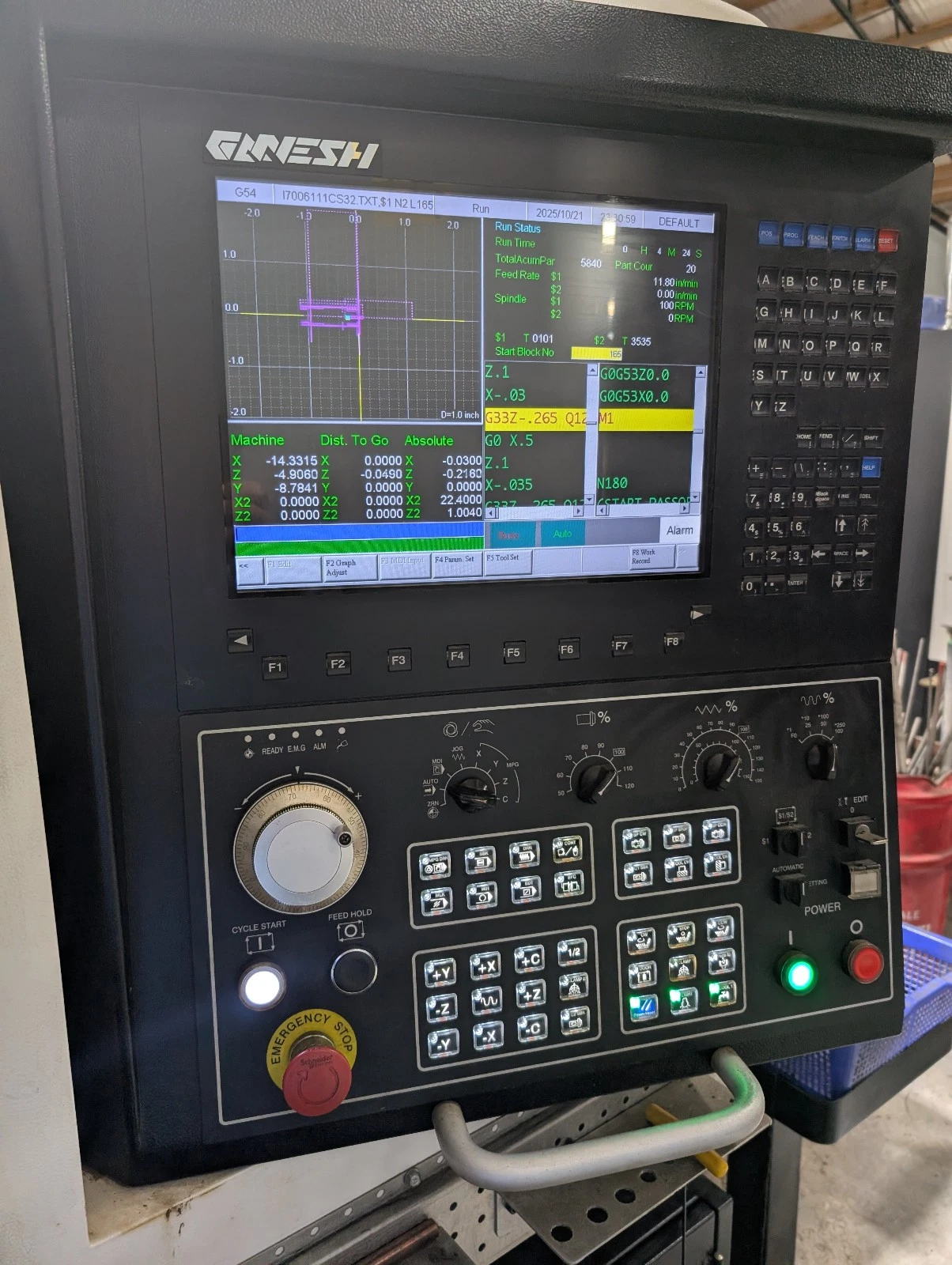 Ganesh Cyclone-32CS CNC Swiss Machine, 2017 - Chip Conveyor - Image 2