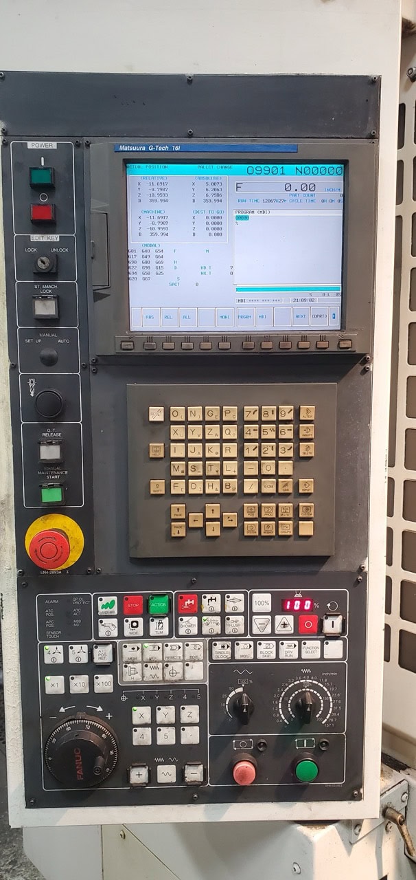 Matsuura H Plus-300 Dual Pallet CNC HMC, 2003 – Full 360° B-Axis, 12,000 RPM, 40 Tool ATC, Fanuc 16i-M - Image 3