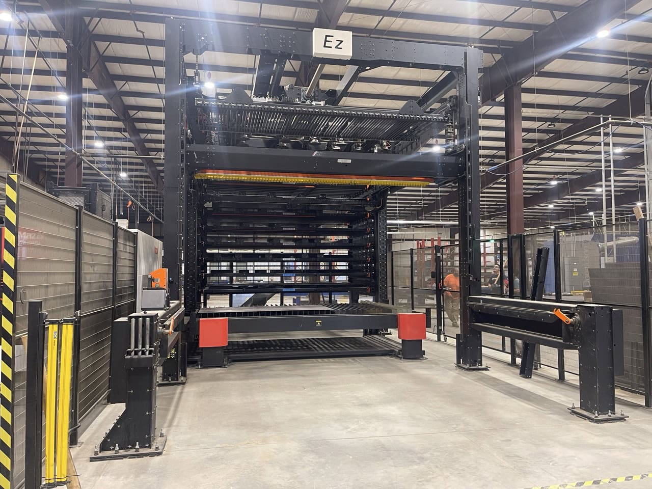 7000 Watt Mazak Optiplex 4220 NEO Fiber Laser, 2024 - Lucas 4220 Ez Compact 8-Shelf Stocker and Scheduler Automation System, Liberty High Performance Air System, Gold Series X-Flo Industrial Dust Collector - Image 4