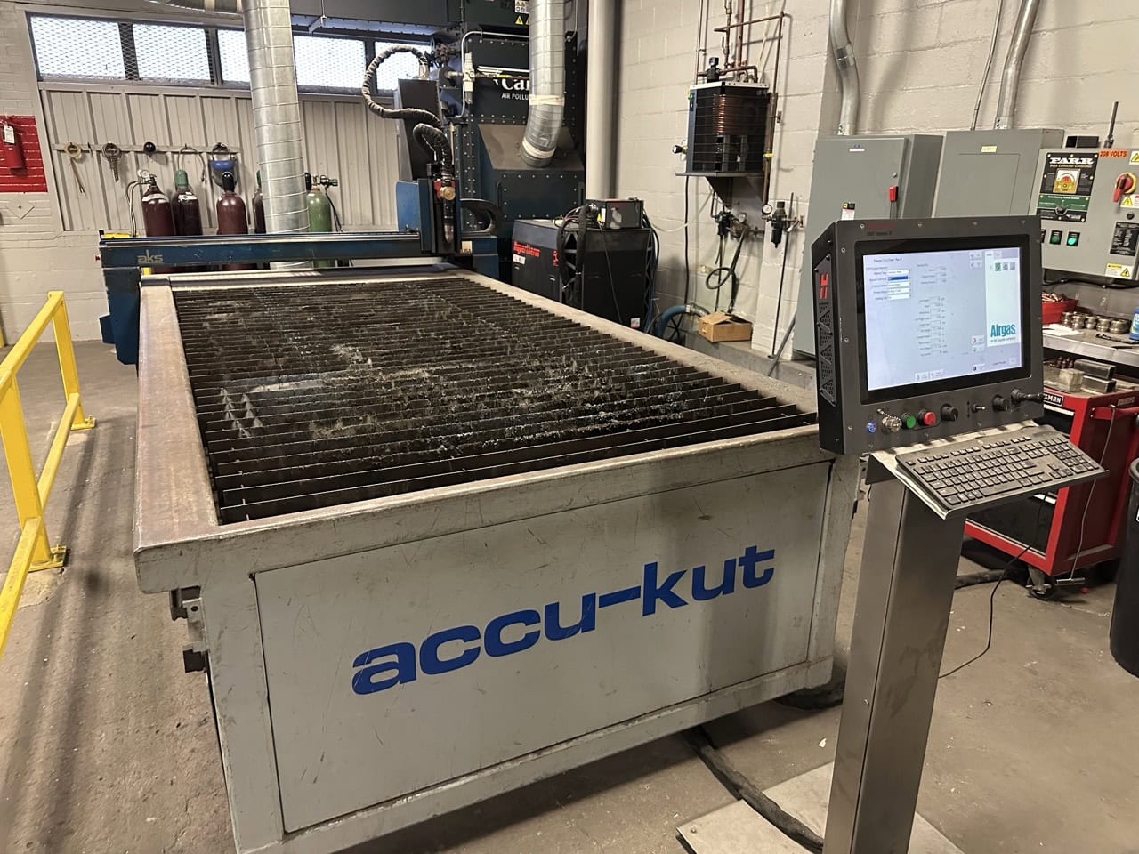 5' x 10' AKS Accu-Kut CNC Hypertherm XPR 300 Plasma Table, 2010 - Rebuilt in 2018, Dust Collector - Image 12