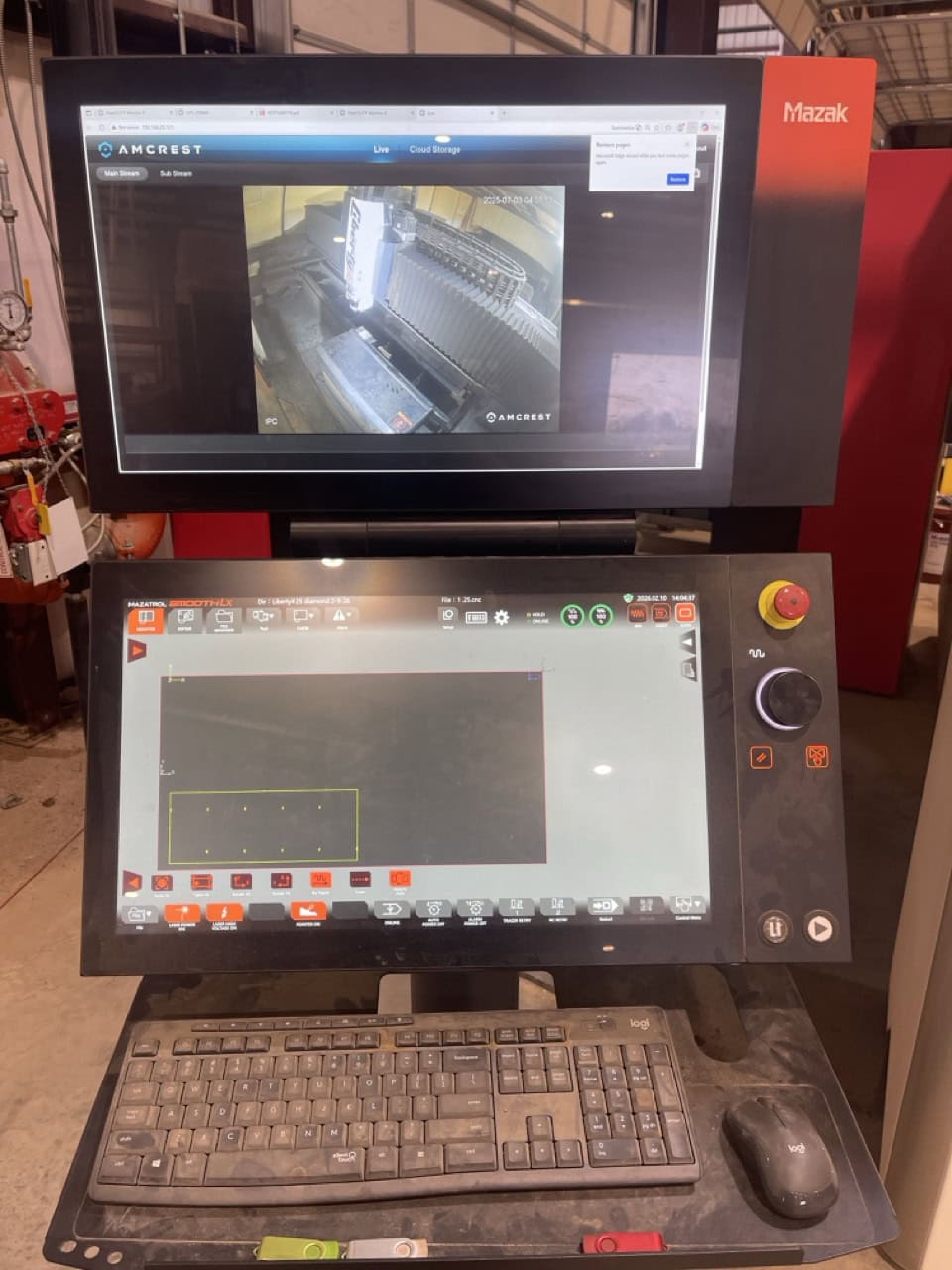 7000 Watt Mazak Optiplex 4220 NEO Fiber Laser, 2024 - Lucas 4220 Ez Compact 8-Shelf Stocker and Scheduler Automation System, Liberty High Performance Air System, Gold Series X-Flo Industrial Dust Collector - Image 14