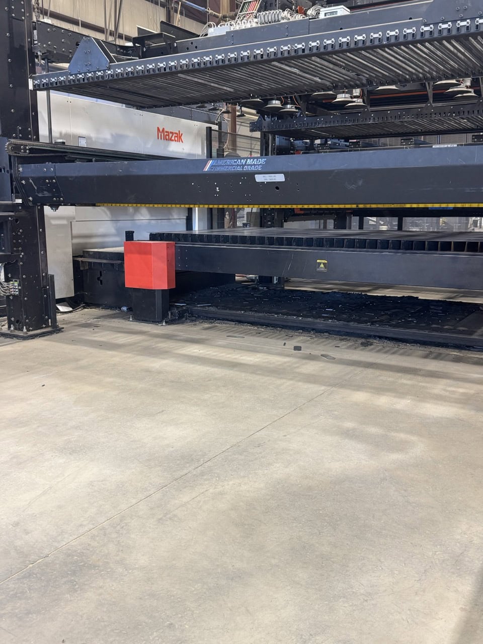 7000 Watt Mazak Optiplex 4220 NEO Fiber Laser, 2024 - Lucas 4220 Ez Compact 8-Shelf Stocker and Scheduler Automation System, Liberty High Performance Air System, Gold Series X-Flo Industrial Dust Collector - Image 19
