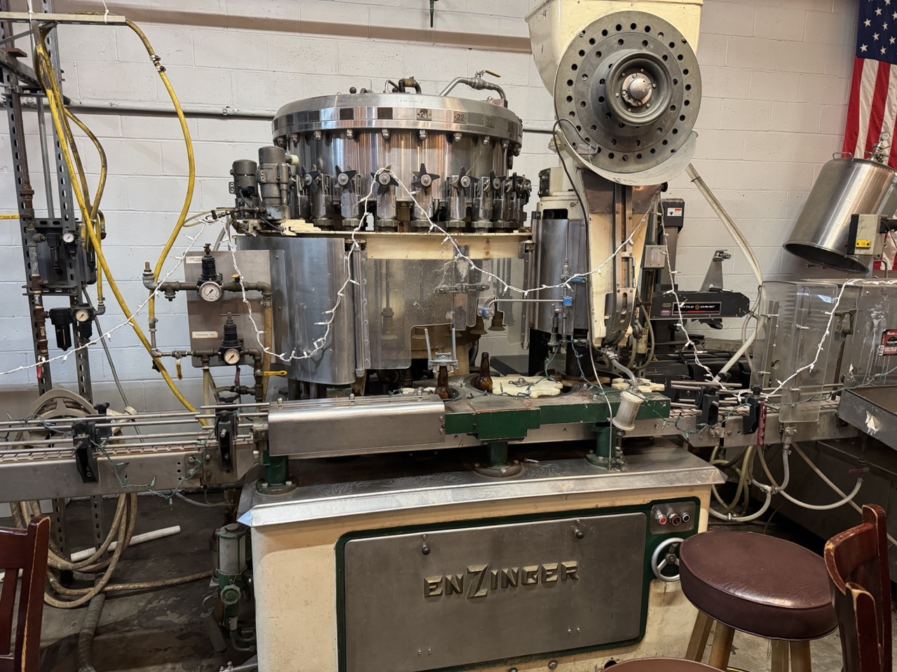 Enzinger Bottle Filling Line, 1989 - Capper, Rinser, Labeler, Box Taper, More - Image 17