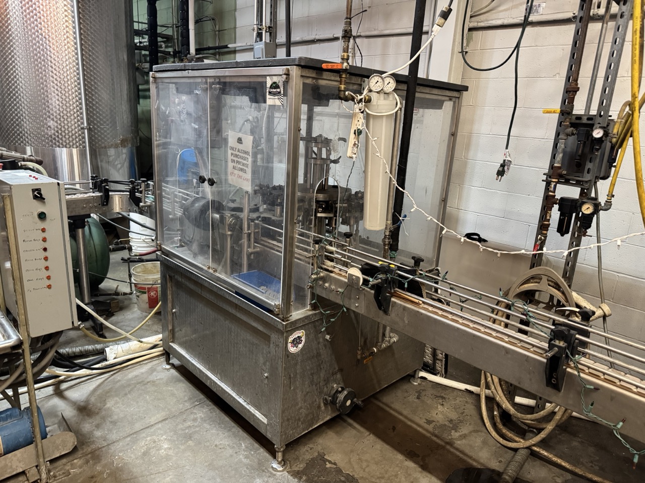 Enzinger Bottle Filling Line, 1989 - Capper, Rinser, Labeler, Box Taper, More - Image 18