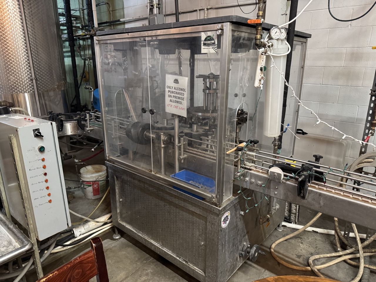 Enzinger Bottle Filling Line, 1989 - Capper, Rinser, Labeler, Box Taper, More - Image 20
