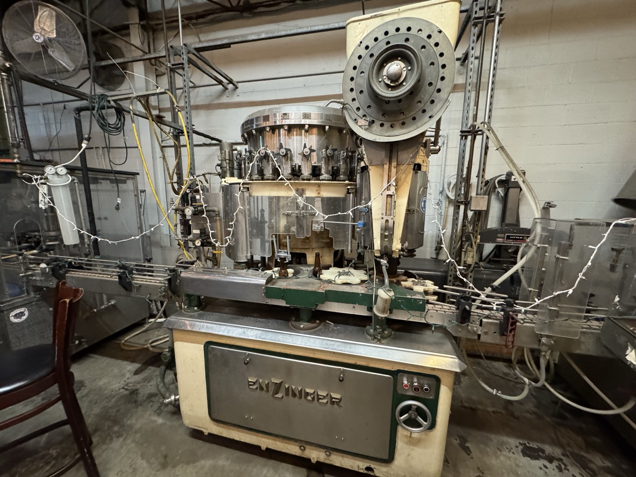 Enzinger Bottle Filling Line, 1989 - Capper, Rinser, Labeler, Box Taper, More - Image 30