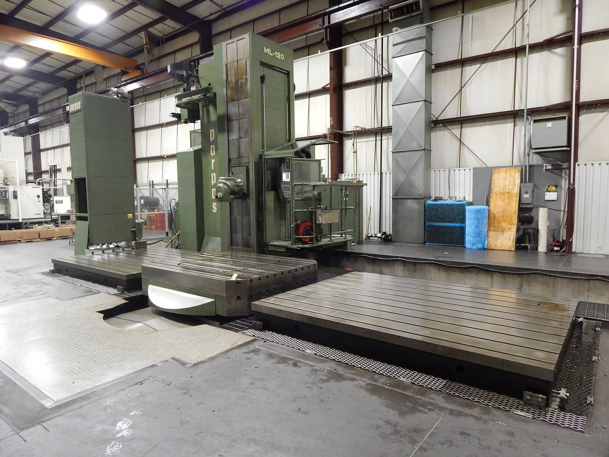 Parpas ML-120 CNC Floor Type Boring Mill, 2007 - 7 Axis, 5" Spindle, Universal Head, 90 Degree Head, Under Power