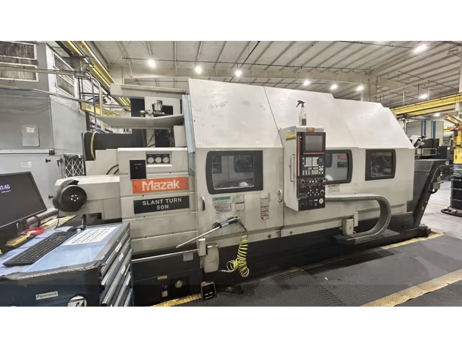 Mazak Slant Turn 50N CNC Lathe, 2006 - Tailstock, Steady Rest