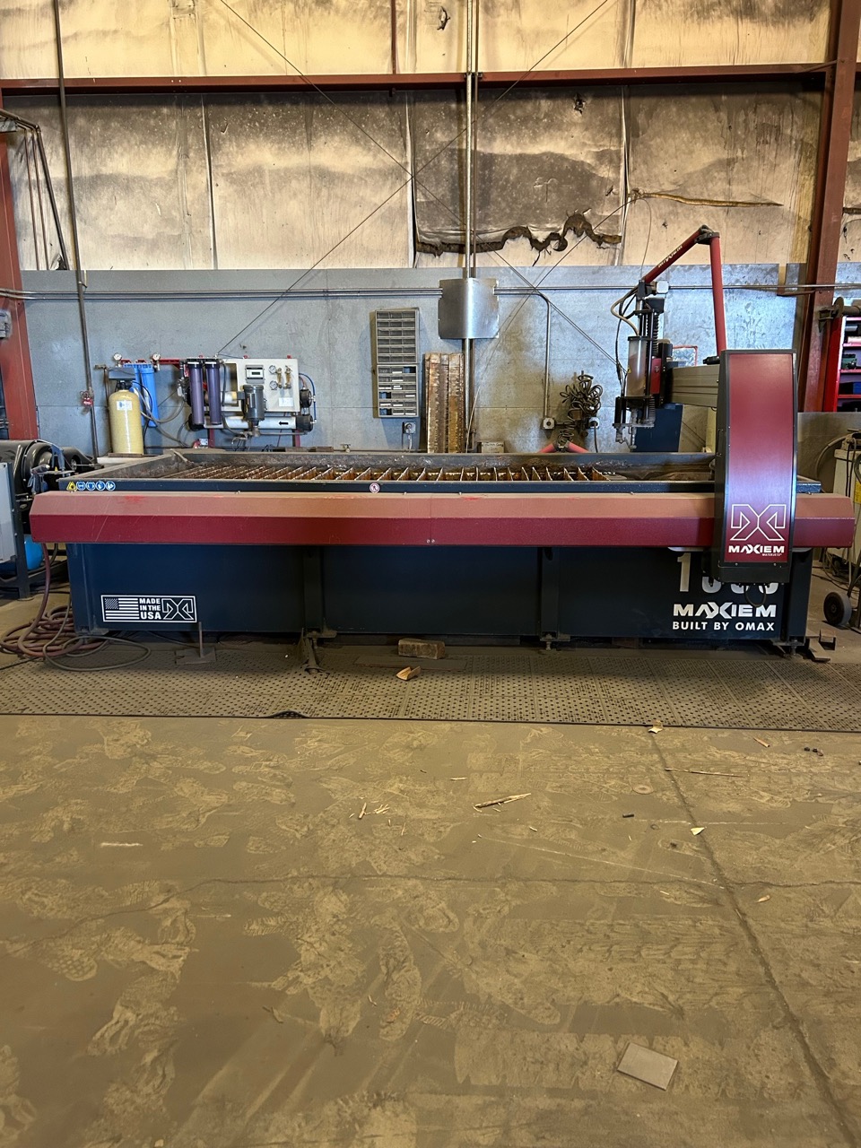 5' x 10' Omax Maxiem 1530 Waterjet, 2015 – 50,000 PSI, Chiller, RO System