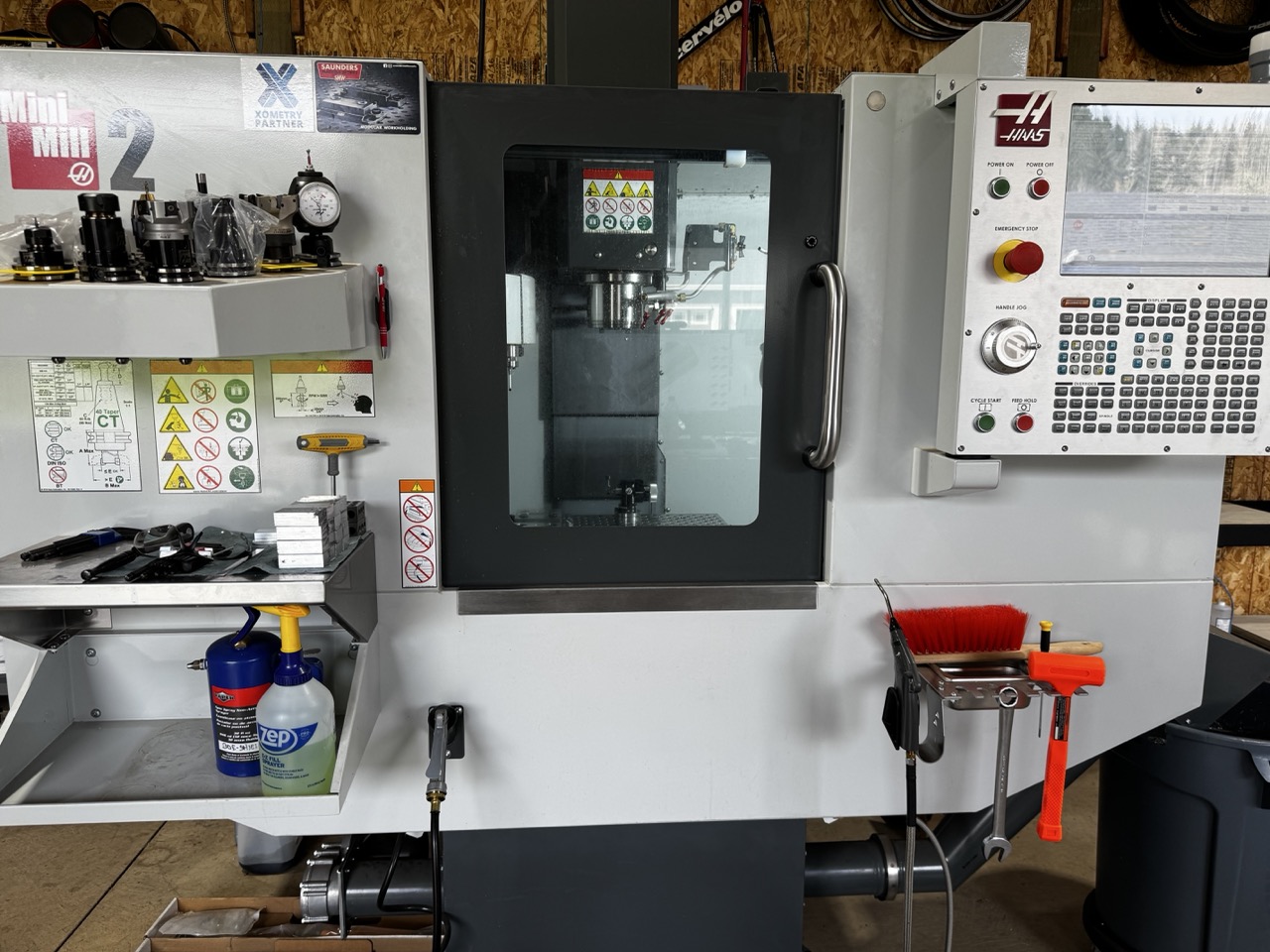 Haas Mini Mill 2 VMC, 2022 - 10k Spindle, WIPS, Rigid Tap, High Flow Coolant, Chip Auger, Low Hours