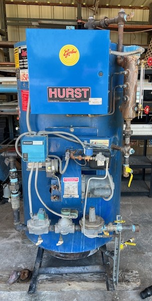 25 HP Hurst 4VT-G-25-150 Cyclone Steam Hi-Pressure Vertical Boiler, 2007- Fully Serviced and Inspected - Image 2