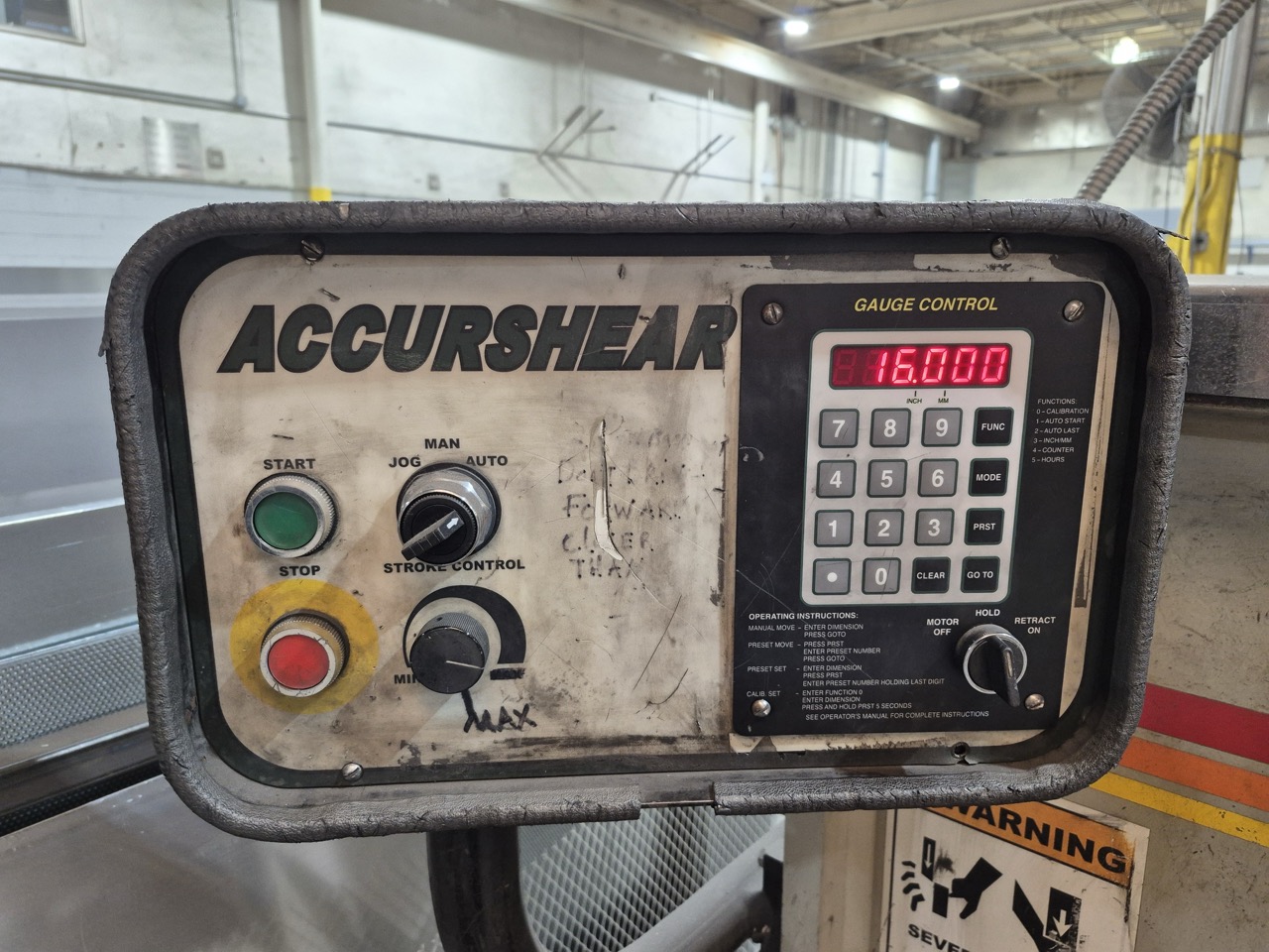 1/4” x 10’ Accurshear 625010 Hydraulic Shear, 1999 - Image 11