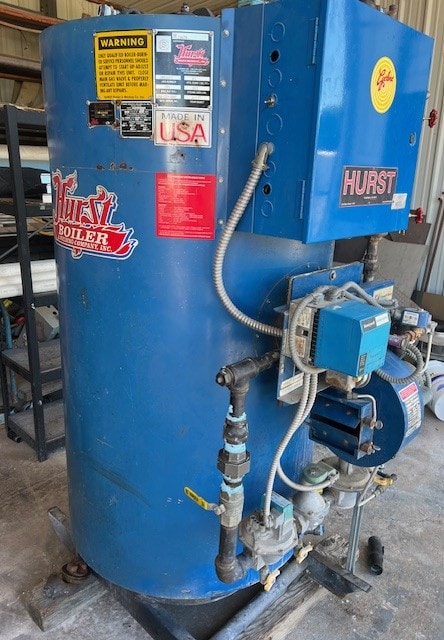 25 HP Hurst 4VT-G-25-150 Cyclone Steam Hi-Pressure Vertical Boiler, 2007- Fully Serviced and Inspected - Image 3