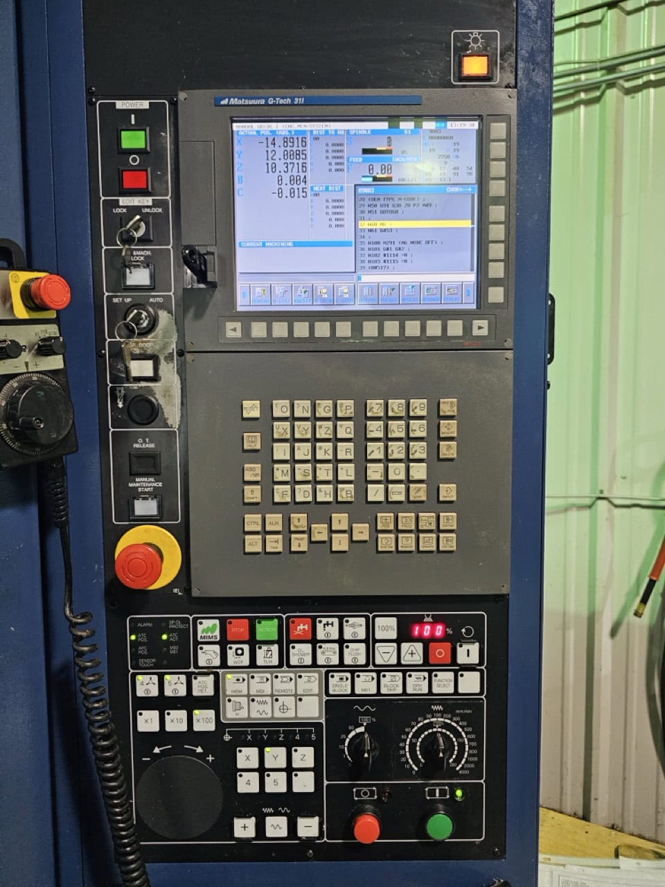 Matsuura VX-1000 VMC, 2017 - Coolant Through Spindle, 4th & 5th Axis Rotary Table - Image 4