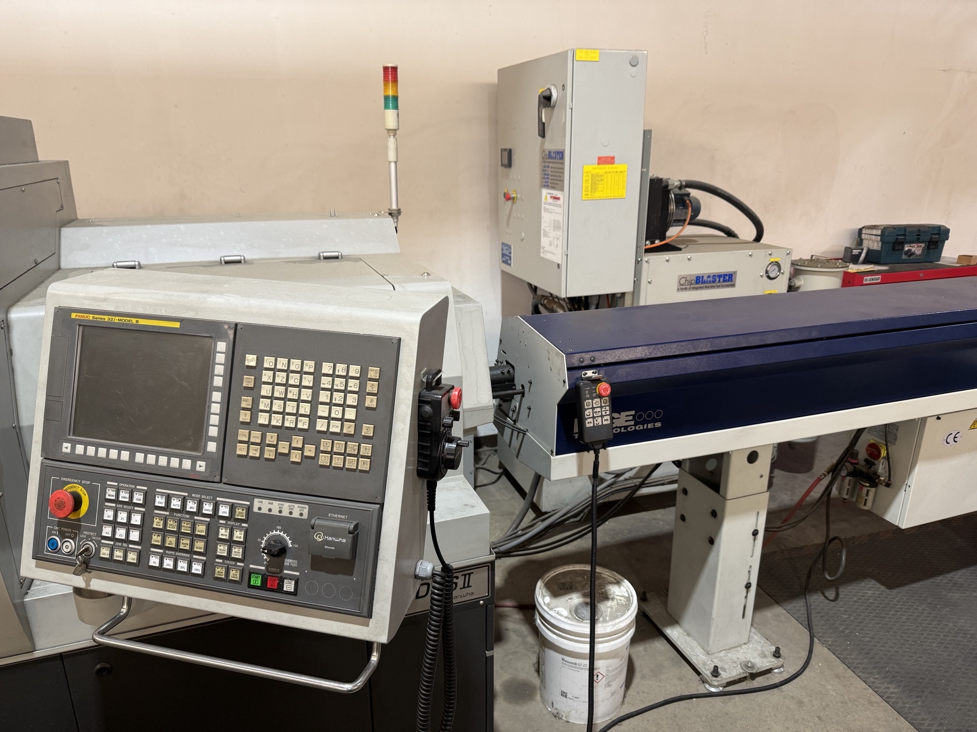 Hanwha XD26II CNC Swiss Lathe, 2016 - Bar Feeder, ChipBlaster Coolant System, Tooling, Low Hours - Image 5