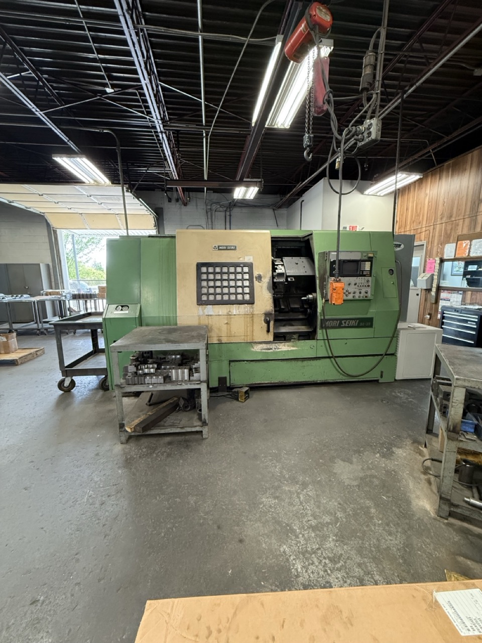 Mori Seiki SL-35A CNC Lathe, 1988 - Tailstock, Chip Conveyor - Image 7