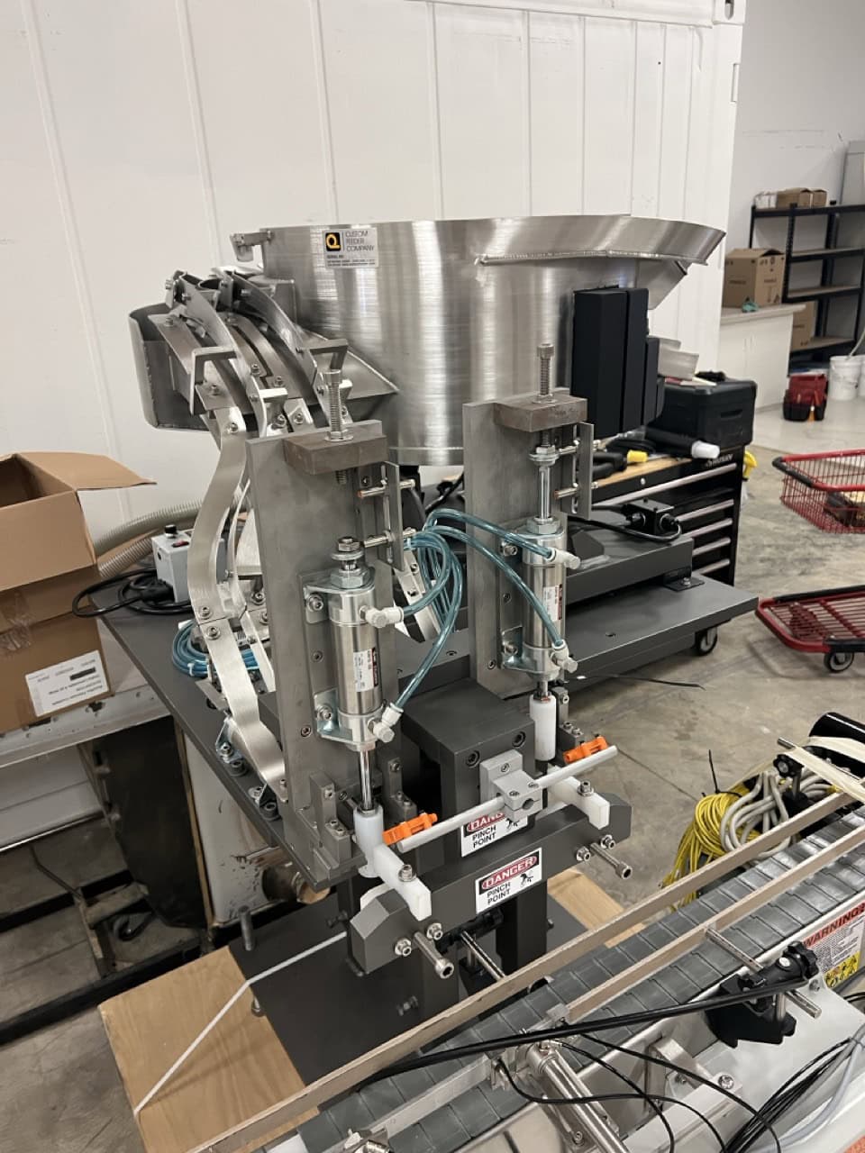Kaps-All Complete Bottling & Corking Line – AC-65 Bottle Cleaner, FA-PG-E 12-Head Filler, BC-23 Carrier, Conveyors & Custom Feeder Corker - Image 4