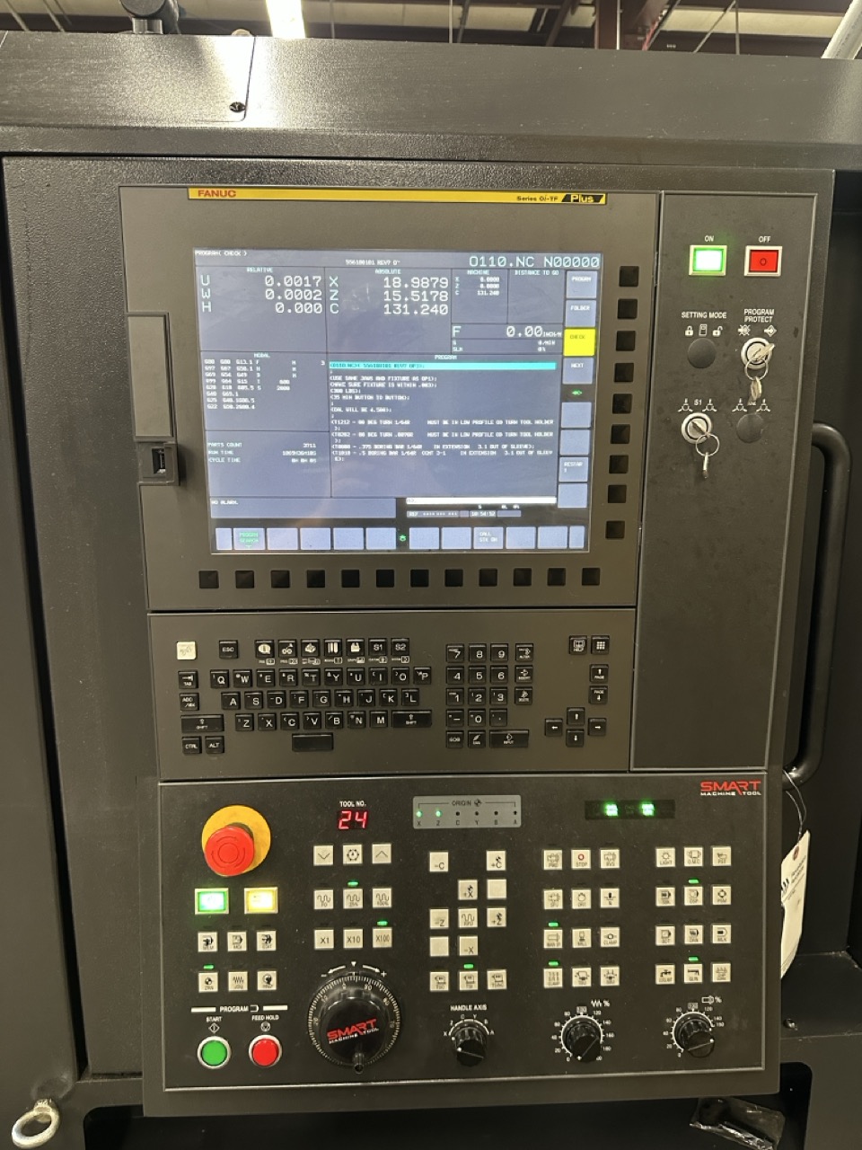 Smart NL3000BM CNC Lathe, 2023 - 12" Chuck, Live Tooling, Programmable Tailstock, Box Ways, Chip Conveyor - Image 9