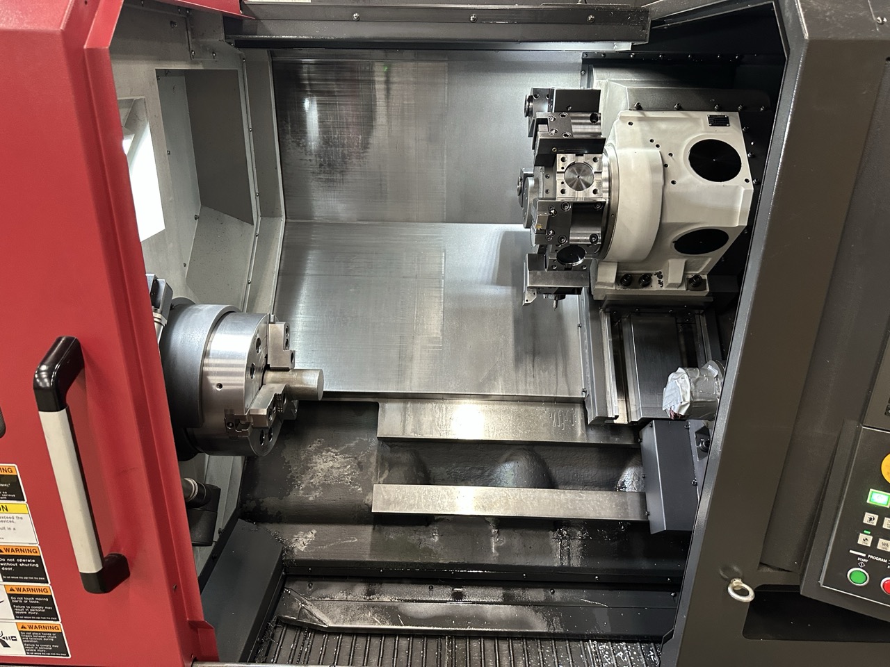 Smart NL3000BM CNC Lathe, 2023 - 12" Chuck, Live Tooling, Programmable Tailstock, Box Ways, Chip Conveyor - Image 17