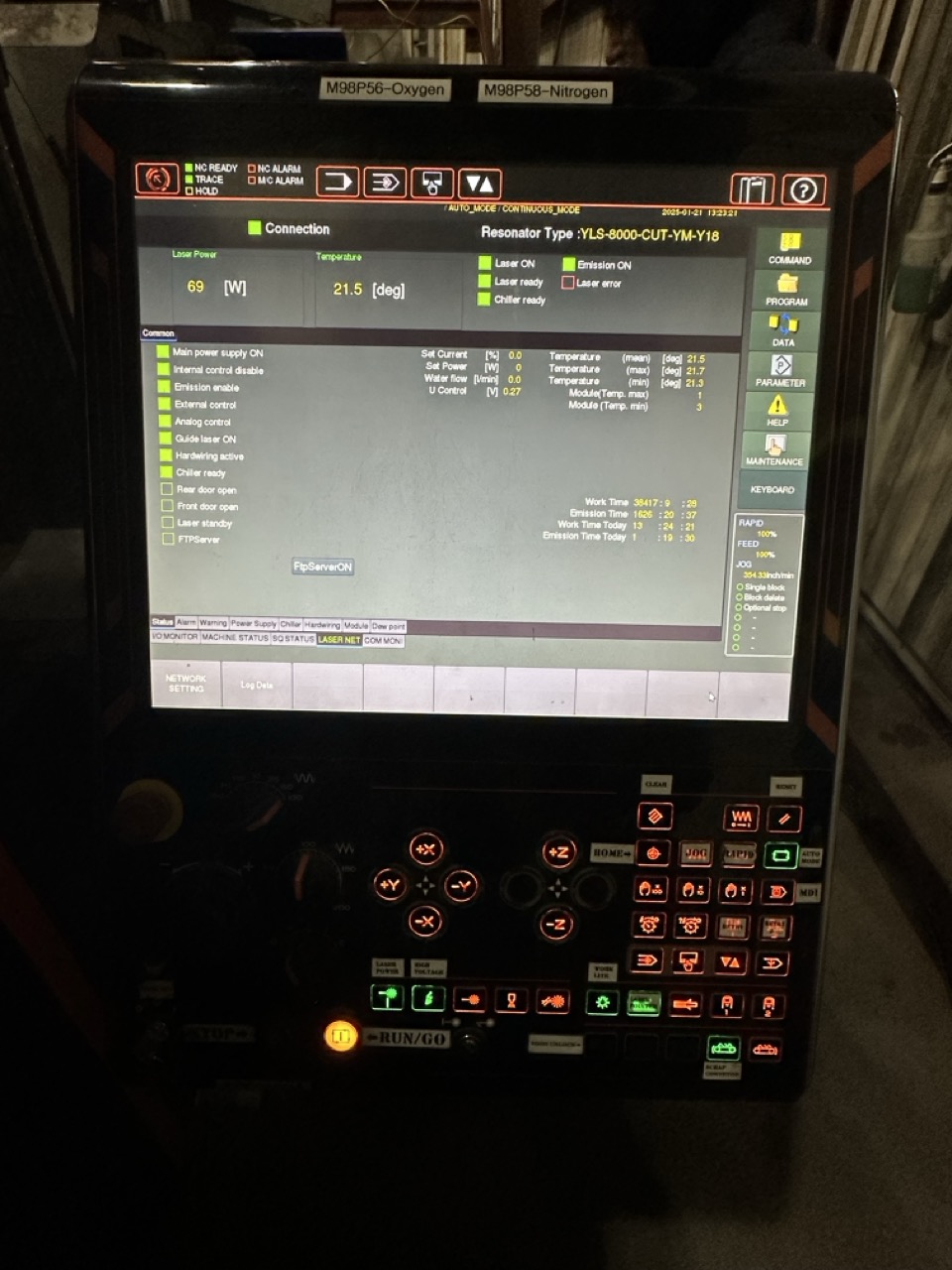 8000 Watt Mazak Optiplex 4020 Fiber Laser III, 2019 - 6.5' x 13' Table - Dust Collector, Shuttle Table, Scrap Conveyor - Image 5