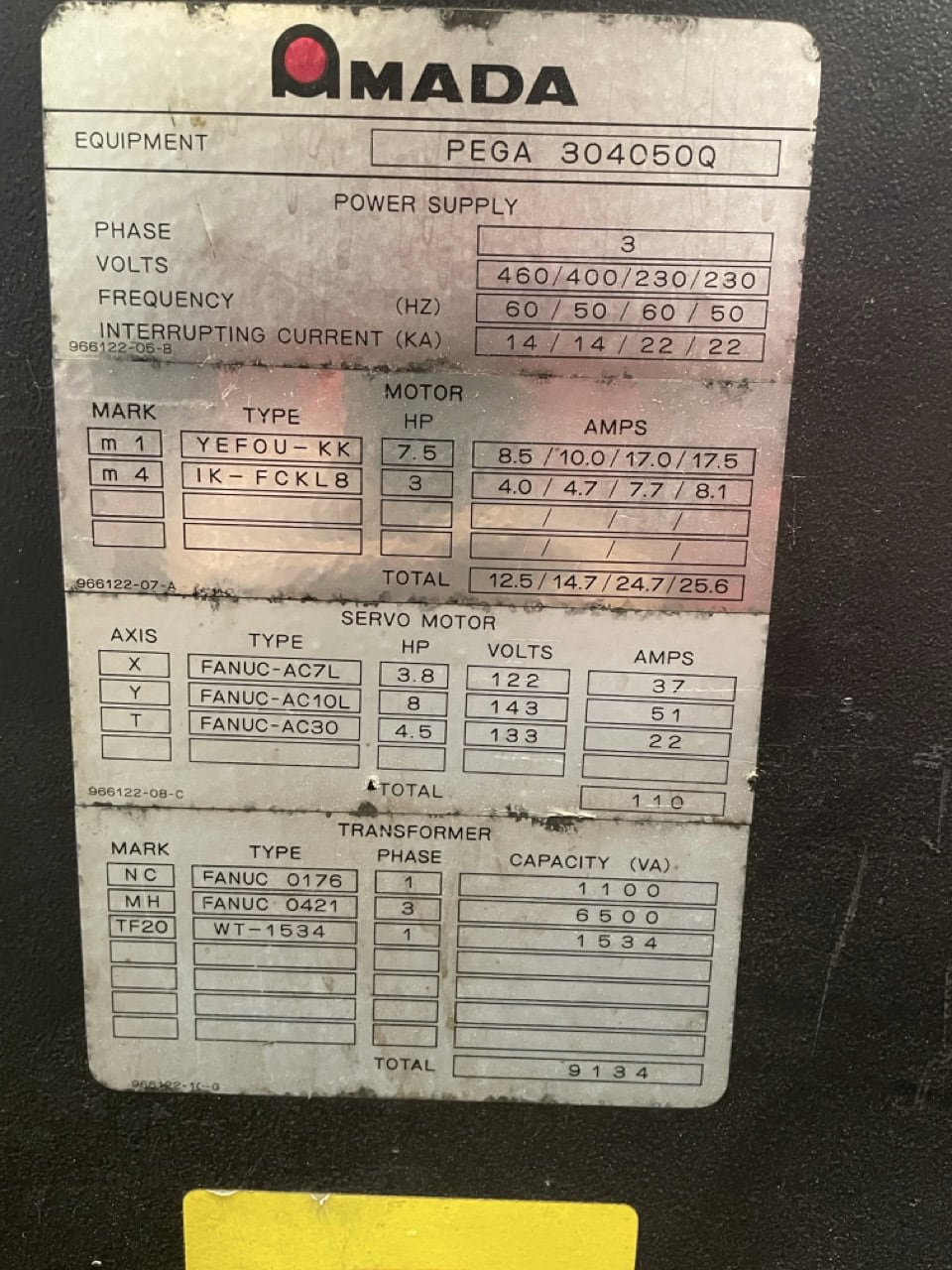 30 Ton Amada Pega 304050Q Turret Punch Press, 1989 - 56 Station, 40"x100" Sheet, Tooling Included - Image 5